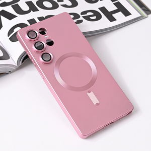Maska / futrola Magsafe Chrome za Samsung S938 Galaxy S25 Ultra roze.