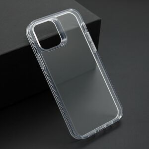 Maska / futrola COLOR frame za iPhone 12 srebrna (providna) (MS).