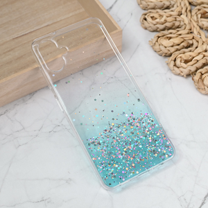 Silikonska maska / futrola Glitter za Samsung A065F Galaxy A06 5G mint.