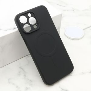 Maska / futrola VELVET TOUCH MagSafe za iPhone 14 Pro Max (6.7) crna (MS).