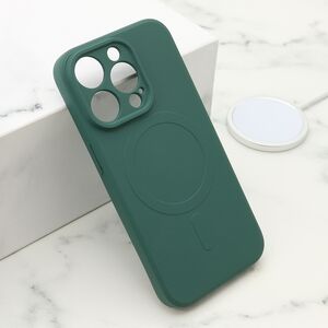 Maska / futrola VELVET TOUCH MagSafe za iPhone 15 Pro (6.1) tamno zelena (MS).