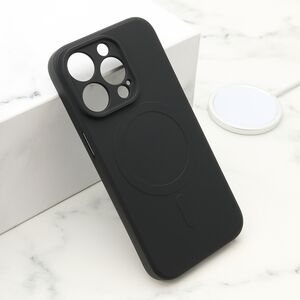 Maska / futrola VELVET TOUCH MagSafe za iPhone 15 Pro (6.1) crna (MS).
