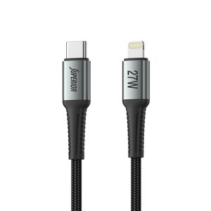 USB data kabl Superior SU-K101 pleteni 27W 3A Type C na Lightning 1m crni (MS).