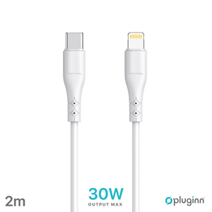 Data Kabl Pluginn PI-PDL 30W Type C na Lightning beli 2m.