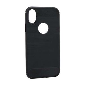 Silikonska maska / futrola BRUSHED za Iphone X/XS crna (MS).