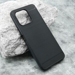 Silikonska maska / futrola BRUSHED za Huawei Honor X6a crna (MS).