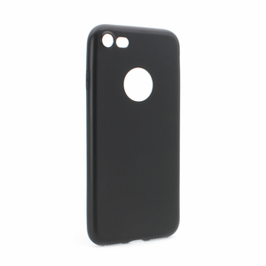 Silikonska maska / futrola ultra tanka za iPhone 7 mat crna (sa otvorom za logo).