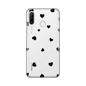 Silikonska maska / futrola print ultra tanka za Huawei P30 Lite Hearts.