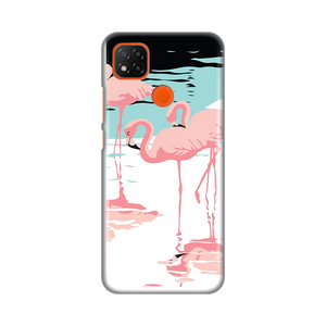 Silikonska maska / futrola print za Xiaomi Redmi 9C/Redmi 10A Pink Flamingos.