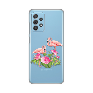 Silikonska maska / futrola print ultra tanka za Samsung A536 Galaxy A53 5G Flamingo.