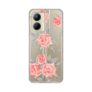 Silikonska maska / futrola print ultra tanka za Realme C33 Elegant Roses.