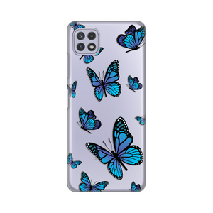 Silikonska maska / futrola print ultra tanka za Samsung A226 Galaxy A22 5G Blue butterfly.