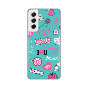Silikonska maska / futrola print za Samsung G990 Galaxy S21 FE Love.