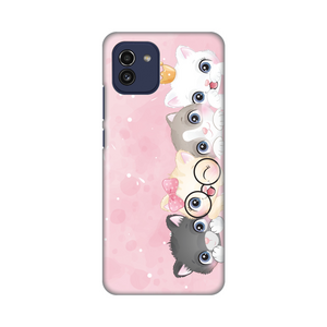 Silikonska maska / futrola print ultra tanka za Samsung A035 Galaxy A03 Pink cats.