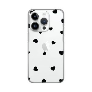 Silikonska maska / futrola print ultra tanka za iPhone 14 Pro Hearts.