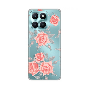 Silikonska maska / futrola print ultra tanka za Huawei Honor X6a Elegant Roses.
