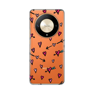 Silikonska maska / futrola print ultra tanka za Huawei Honor Magic 6 lite Heart Pattern.