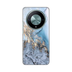 Silikonska maska / futrola print za Huawei Honor Magic 6 lite Blue Gold Marble.