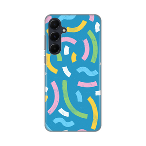 Silikonska maska / futrola print za Samsung A556 Galaxy A55 5G Happy Lines blue.