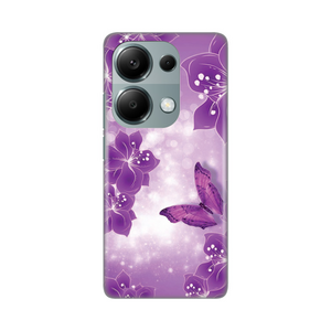 Silikonska maska / futrola print za Xiaomi Redmi Note 13 Pro 4G Butterfly And Flowers.