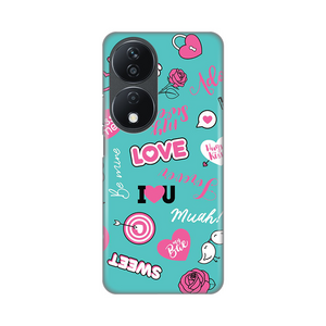 Silikonska maska / futrola print za Huawei Honor X7b Love.