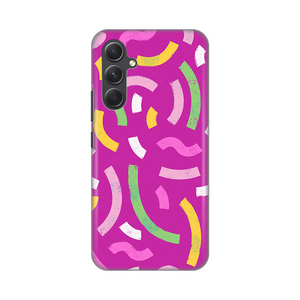 Silikonska maska / futrola print za Samsung A546B Galaxy A54 5G Happy Lines pink.