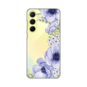 Silikonska maska / futrola print ultra tanka za Samsung A556 Galaxy A55 5G Blue Roses.