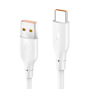 Data kabl KONFULON DC65, 3A, USB na Type C beli 1m.