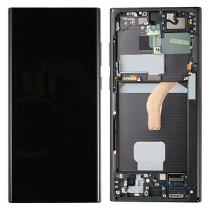 LCD displej za Samsung S908/Galaxy S22 Ultra + touchscreen + frame crni OLED.