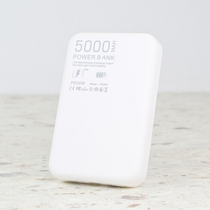 Back Up Baterija prenosiva baterija Magsafe Oxpower PD W5 5000mAh bela.