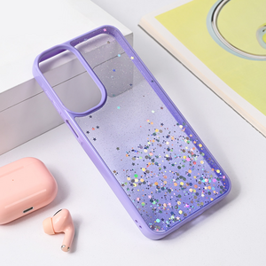 Maska / futrola Frame Glitter za Samsung A165F Galaxy A16 ljubicasta.