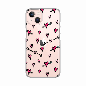 Silikonska maska / futrola print ultra tanka za iPhone 13 Hearts Pattern.