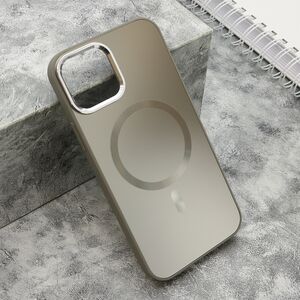 Maska / futrola COLOR METAL MagSafe za iPhone 12/12 Pro (6.1) srebrna (MS).
