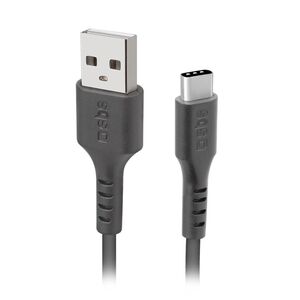 USB data kabl SBS M2 USB-A na Type C 1m crni (TECABLETYC1KPOS) (MS).