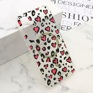 Maska / futrola LEOPARD MagSafe za Samsung S721B Galaxy S24 FE roze (MS).