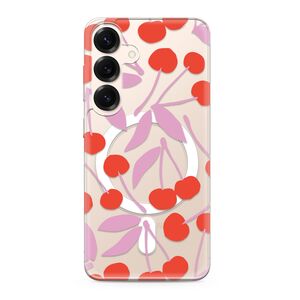 Maska / futrola silikonska print MagSafe za Samsung S931 Galaxy S25 5G cherry (MS).