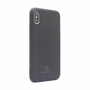 Silikonska maska / futrola Teracell Giulietta za iPhone X/XS mat crna.