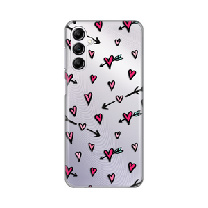 Silikonska maska / futrola print ultra tanka za Samsung A145R Galaxy A14 4G/Galaxy A14 5G Heart Pattern.