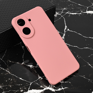 Silikonska maska / futrola Teracell Giulietta za Xiaomi Redmi 13C mat tamno roze.