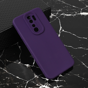 Silikonska maska / futrola Teracell Giulietta za Xiaomi Redmi Note 8 Pro mat tamno ljubicasta.