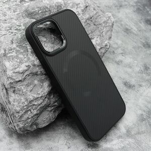 Maska / futrola CARBON MagSafe za iPhone 12/12 Pro (6.1) crna (big camera) (MS).