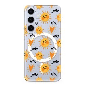 Maska / futrola silikonska print MagSafe za Samsung S921 Galaxy S24 5G sun (MS).
