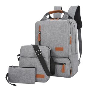 Ranac za laptop BP-07 set 3u1 (ranac i dve torbice) sivi (MS).
