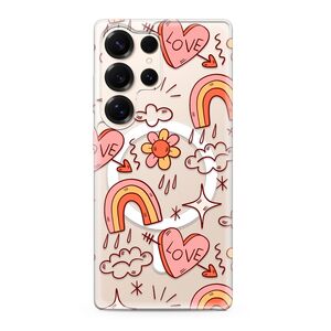 Maska / futrola silikonska print MagSafe za Samsung S938 Galaxy S25 Ultra 5G love (MS).