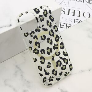 Maska / futrola LEOPARD MagSafe za iPhone 15 crna (MS).