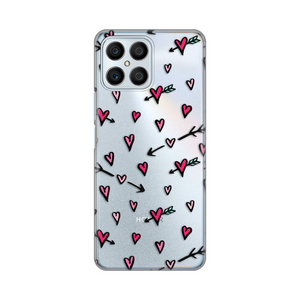 Silikonska maska / futrola print ultra tanka za Huawei Honor X8 Heart Pattern.