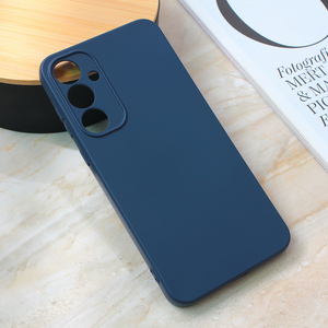 Silikonska maska / futrola Teracell Giulietta za Samsung A556 Galaxy A55 5G mat tamno plava.