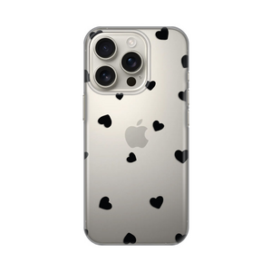 Silikonska maska / futrola print ultra tanka za iPhone 16 Pro Hearts.