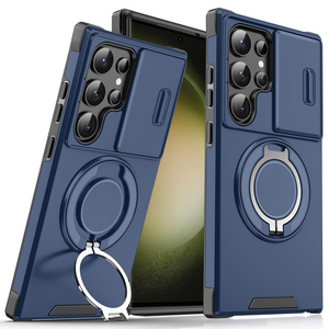 Maska / futrola CamShield Ring stand za Samsung Galaxy S23 Ultra plava.