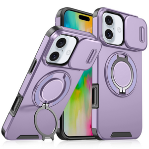 Maska / futrola CamShield Ring stand za iPhone 16 Plus 6.7 ljubicasta.